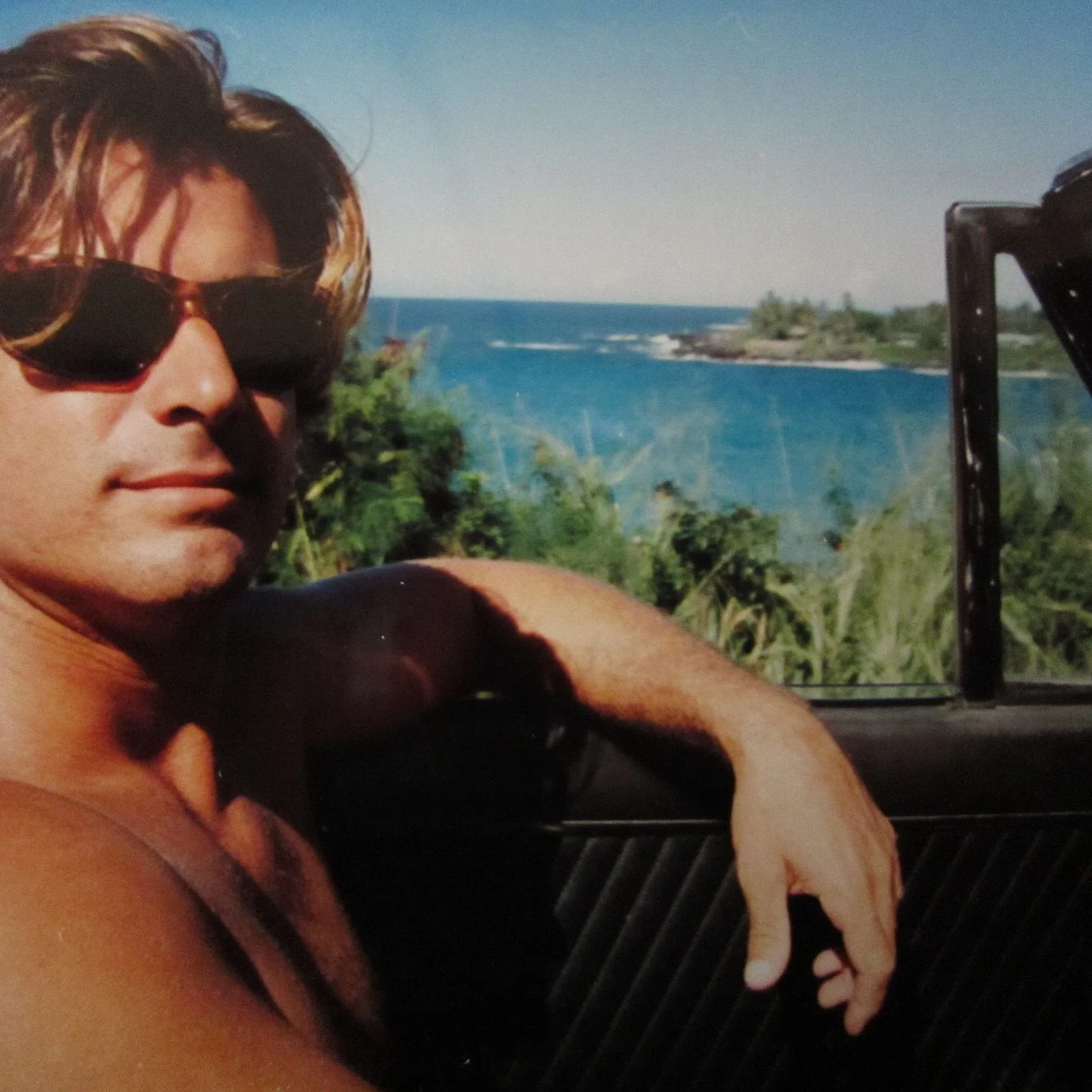 Young Donnie Callaway in Hawaii overlooking the ocean